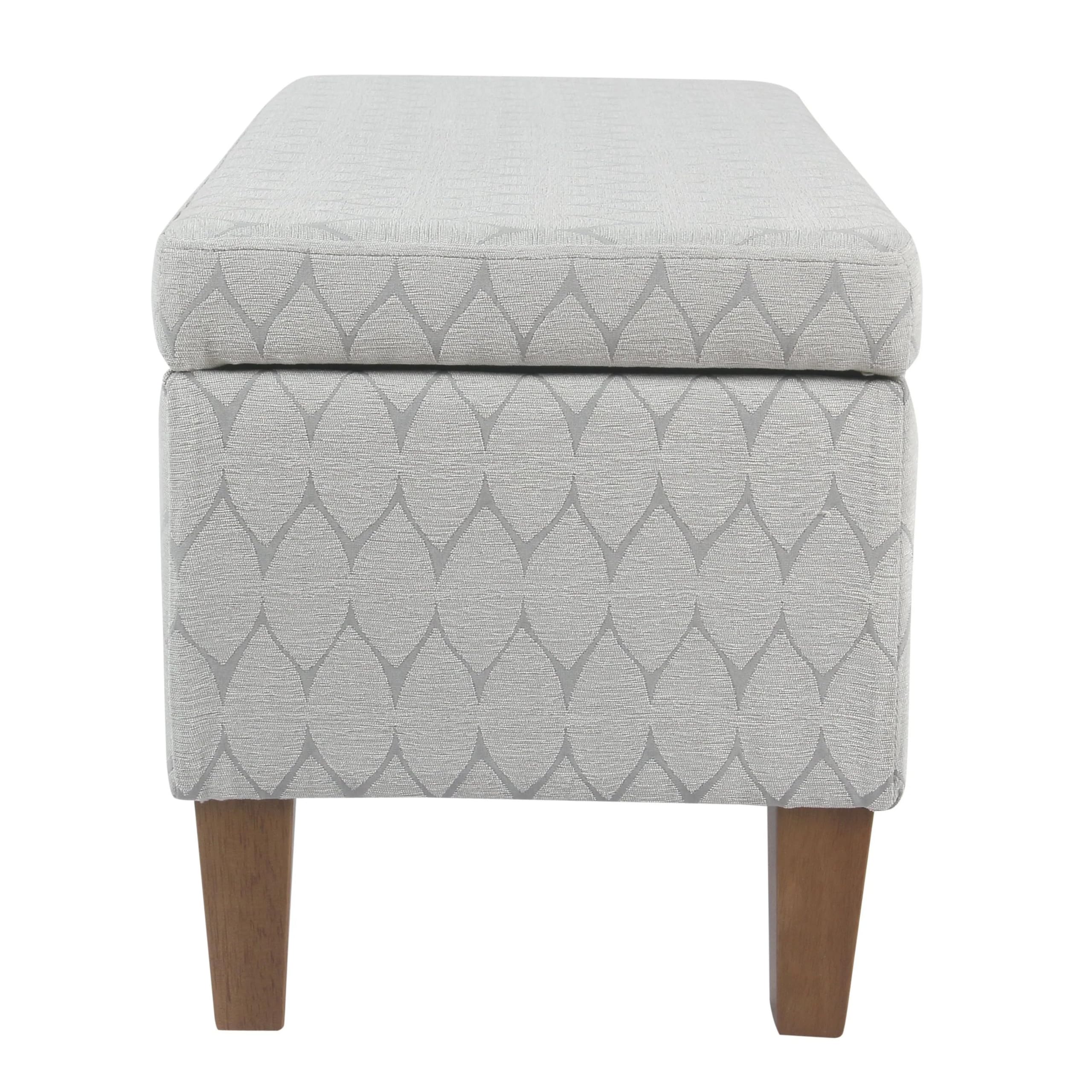 HomePop Textured Large Decorative Storage Bench - Gray & Brown, 36
