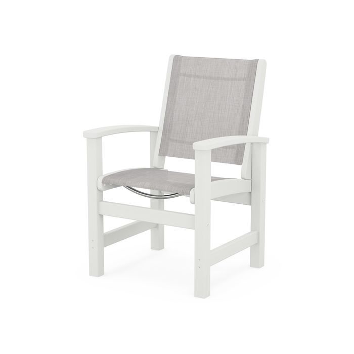 POLYWOOD Coastal Dining Chair - Weather-Resistant Outdoor Furniture, All-Weather Adirondack Chair for Patio, Deck, Garden & Poolside - Perfect for Backyard, Beach House & Waterfront Dining