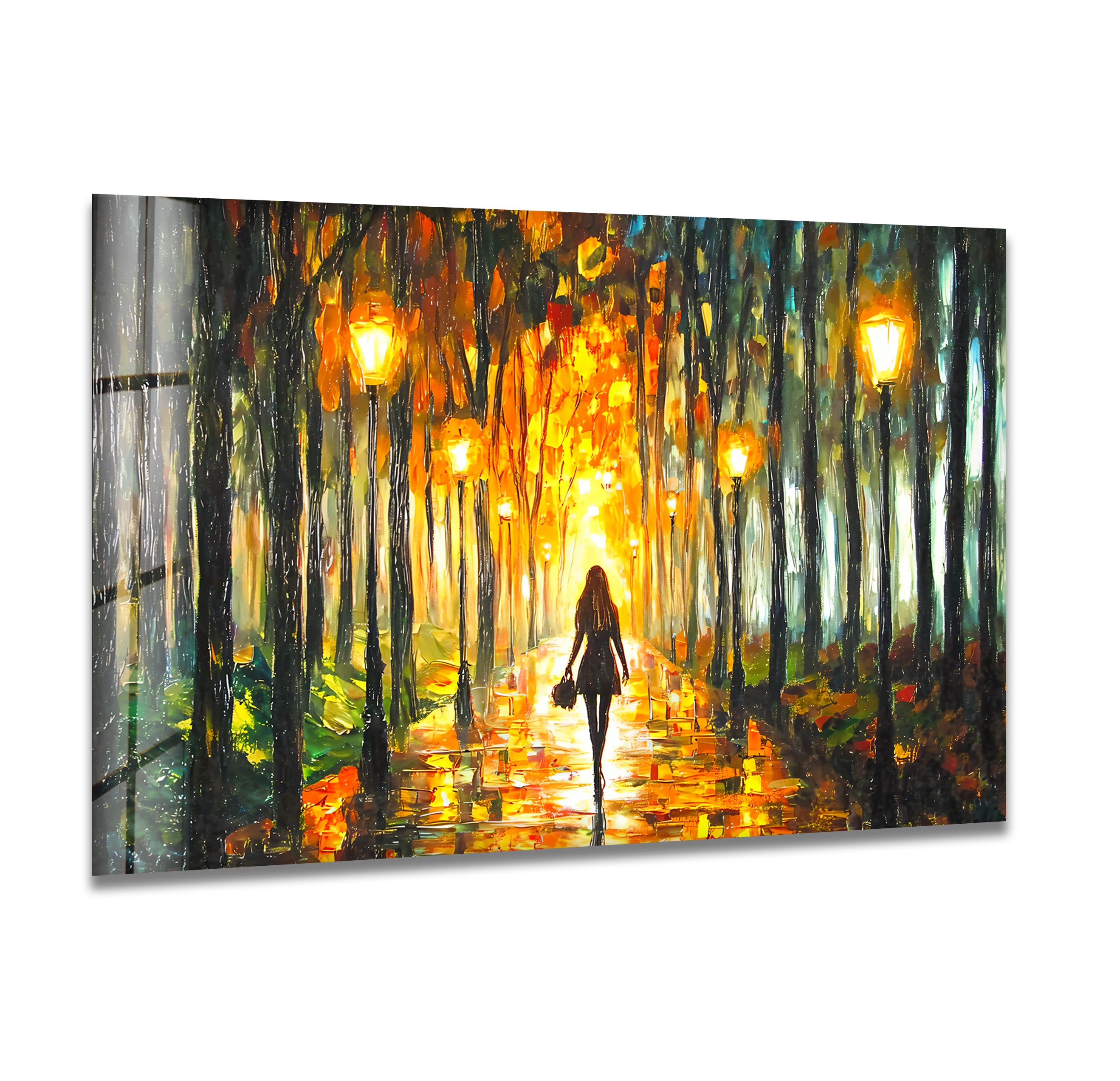 Original Afremov Woman Art Glass Wall Painting - Handmade Canvas Print for Living Room, Bedroom & Office Decor