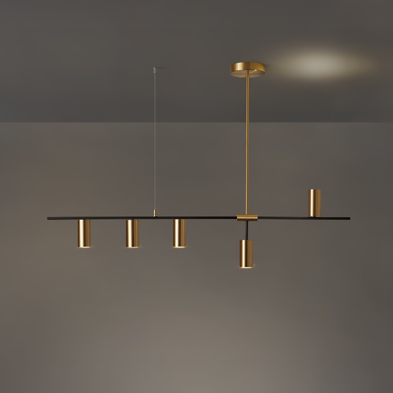 Cassandra Linear Chandelier - Modern 6-Light LED Pendant Lighting Fixture for Dining Room, Kitchen Island & Living Room Decor