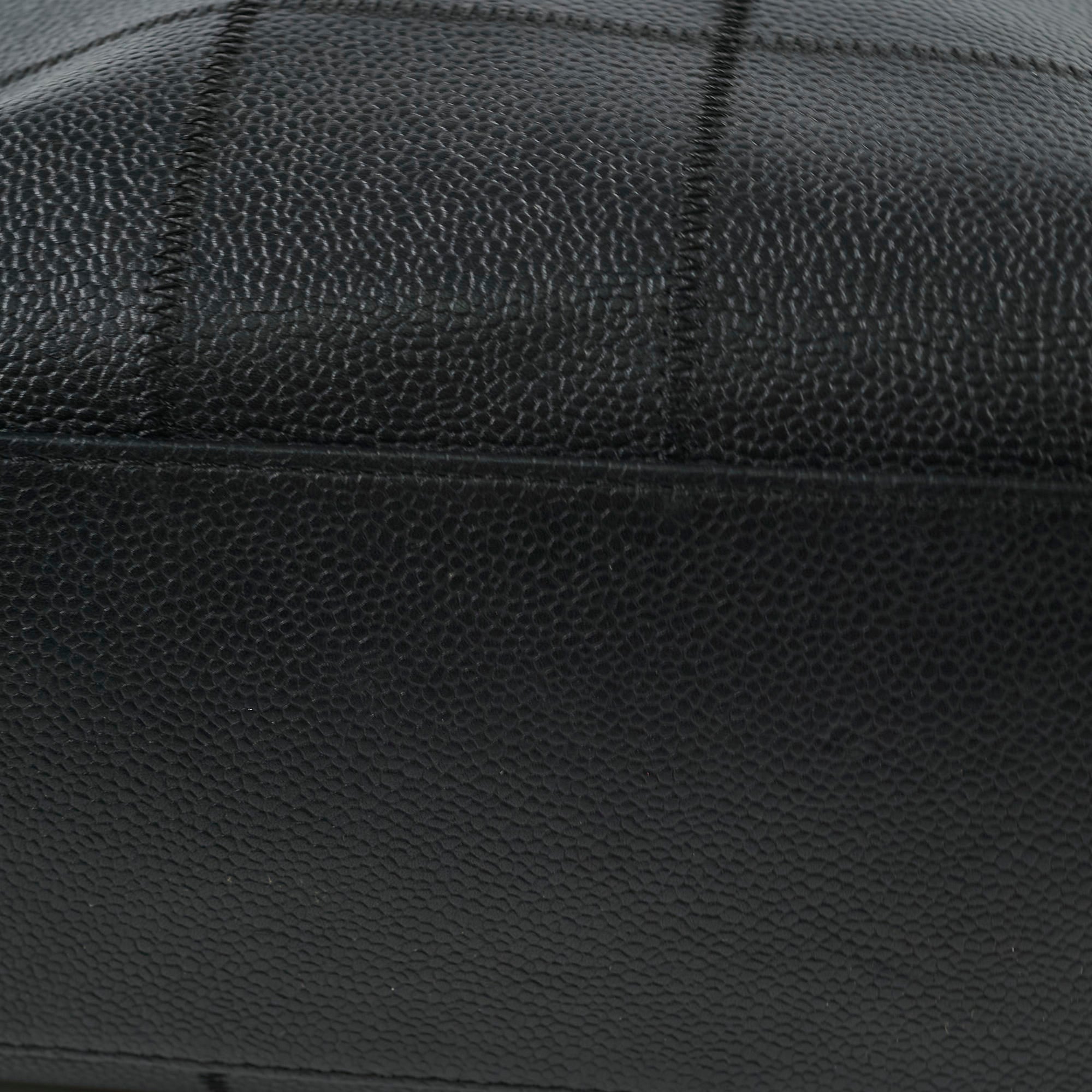 Chanel Black Caviar Leather Tote Bag for Women - Luxury Designer Handbag for Work, Travel & Everyday Use