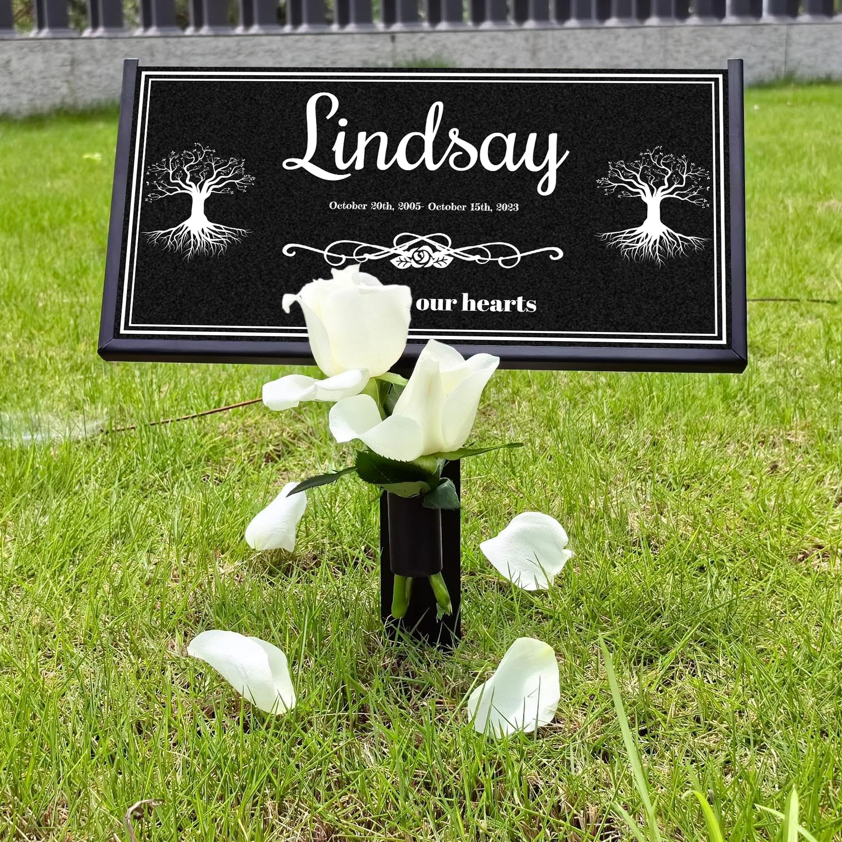 Personalized Grave Markers & Memorial Plaques for Cemetery - Outdoor Memorial Stones & Headstones for Loved Ones - Perfect for Graveside Tributes & Lasting Remembrances