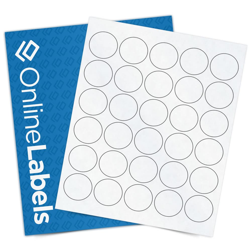 1.5 Inch Round Mailing Seal Labels - Clear Frosted Matte (Compatible with Inkjet Printers) - Pack of 3,000 Circle Stickers, 100 Sheets - Perfect for Shipping, Packaging & Organization - OnlineLabels