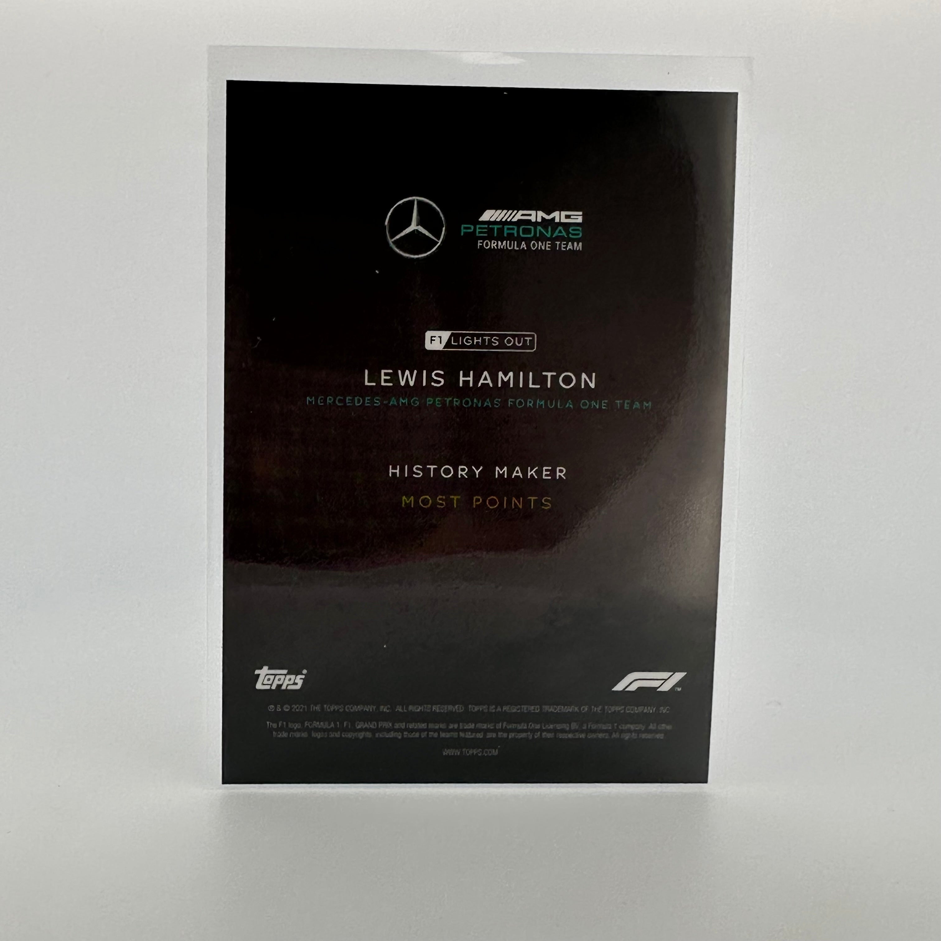 16/25 Lewis Hamilton History Maker Purple Parallel - Limited Edition F1 Racing Collectible for Fans & Memorabilia Enthusiasts
