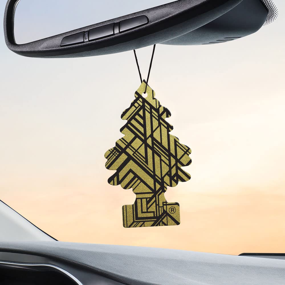 LITTLE TREES Car Air Fresheners - 24 Pack Hanging Tree Fresheners with Long Lasting Scent for Auto, Home & Office | Gold Color | Eliminates Odors in Vehicles, Closets & Small Spaces