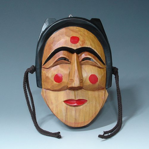 Hand Carved Traditional Korean Hahoe Mask - Wooden Wall Decor Plaque for Home & Office - Asian Cultural Art Mask (Hahoe Woman-Brown) - Perfect for Dance Performances, Theater Plays & Cultural Decorations