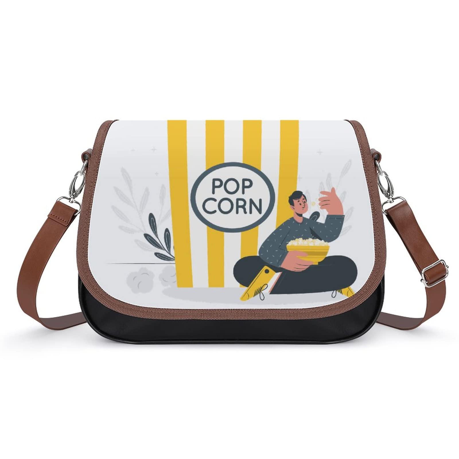 Stylish Women's Leather Crossbody Bag - Designer Shoulder Messenger Purse with Printed Flap | Perfect for Work, Travel & Everyday Use