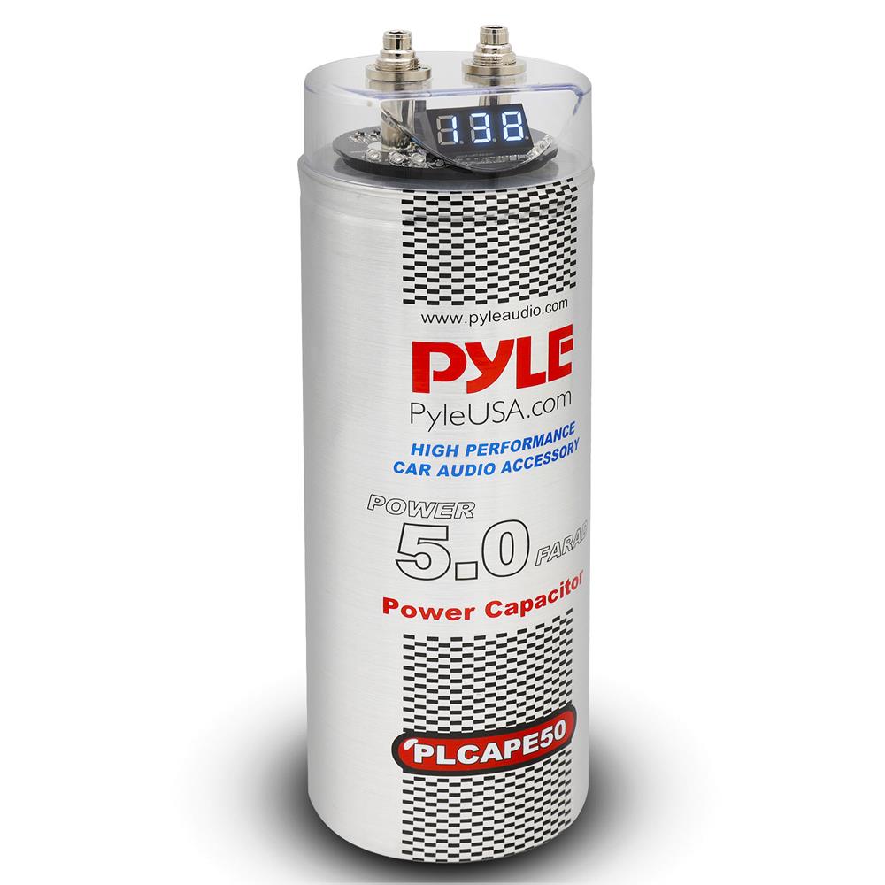 5.0 Farad Digital Power Capacitor for Car Audio System - High Performance Bass Booster & Voltage Stabilizer for Enhanced Sound Quality in Vehicles