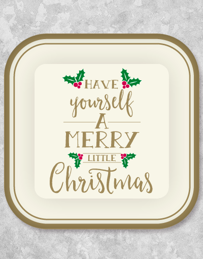 Another Merry Little Christmas Dessert Plates - Set of 18 Holiday Party Plates for Christmas Cookies, Cupcakes & Treats - Perfect for Festive Gatherings, Cookie Exchanges & Holiday Entertaining