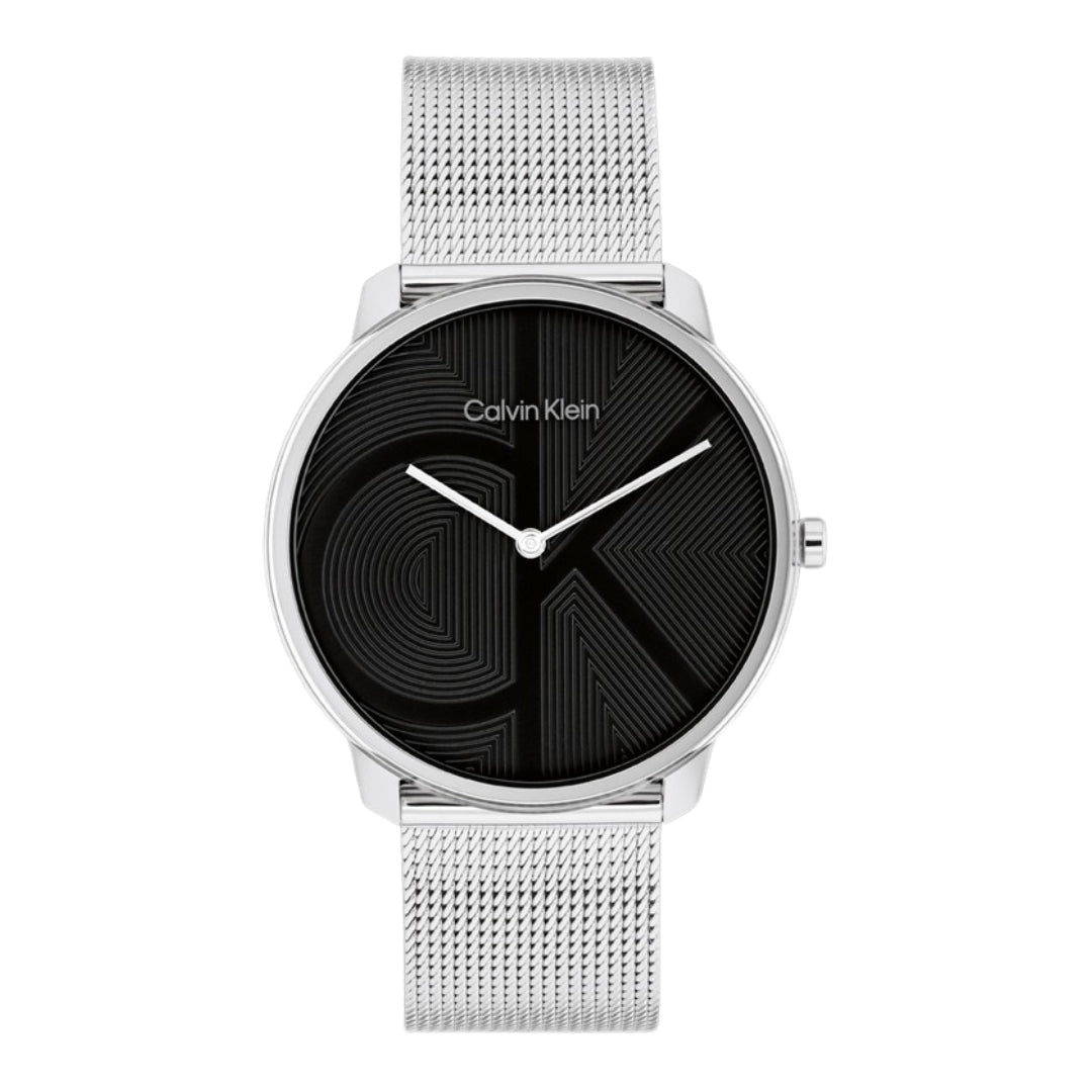 Calvin Klein Iconic Silver Mesh Bracelet Watch 25300012 - Stylish & Elegant Timepiece for Women, Perfect for Office, Party & Everyday Wear