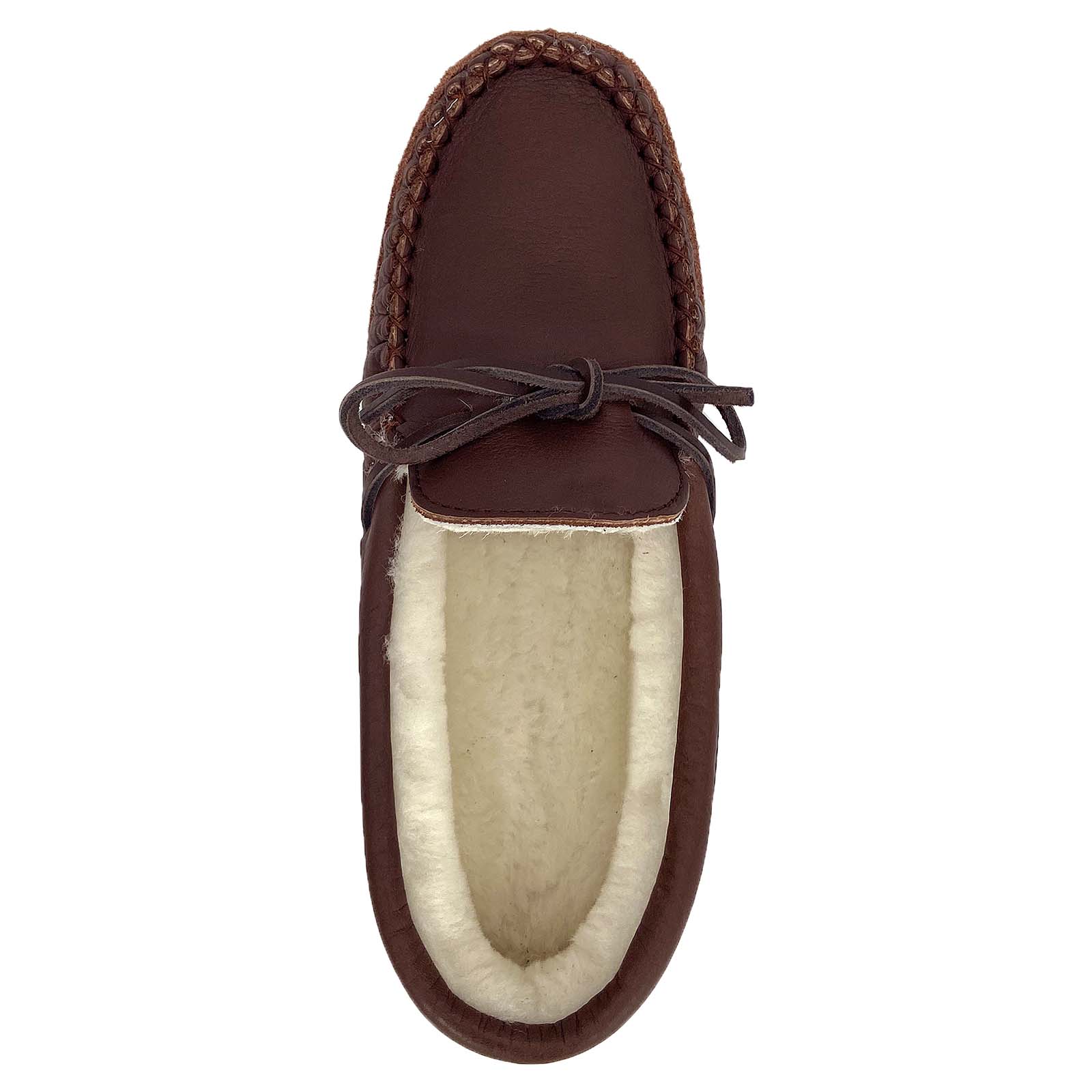 Women's Dark Brown Sheepskin Lined Moccasins - Soft & Warm Winter House Slippers (Size 6 & 9) | Cozy Indoor Shoes for Home, Office & Relaxation