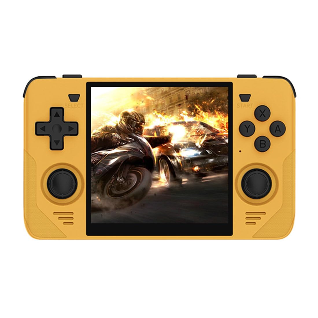 RGB30 Palm Retro Game Console - RK3566 1.8GHz 4-inch HD Portable Handheld Gaming Device - 16GB Storage Open Source Emulator for Kids & Adults - Perfect for Travel, Commuting & Retro Gaming Nostalgia (Yellow)