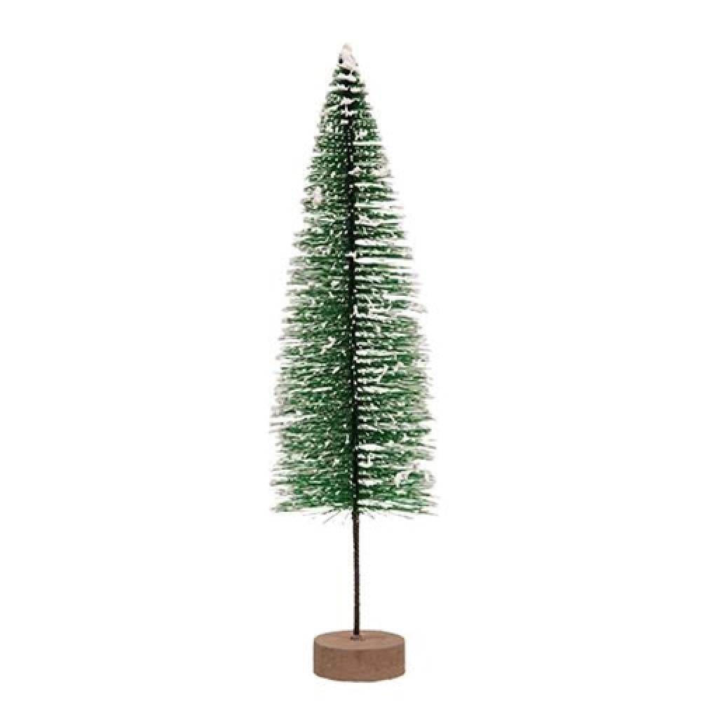 12 Pack Snowy Bottle Brush Trees - Mini Christmas Decorations for DIY Crafts, Holiday Village Displays & Winter Wonderland Scenes