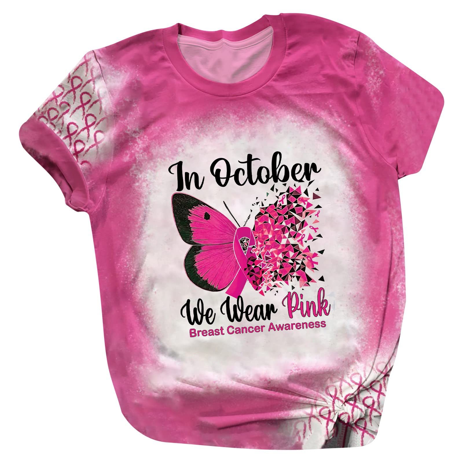 Women's Breast Cancer Awareness T-Shirt - Pink Ribbon Warrior Tee for Survivors & Supporters | Soft Cotton Cure Cancer Shirt for Fundraisers, Walks & Awareness Events