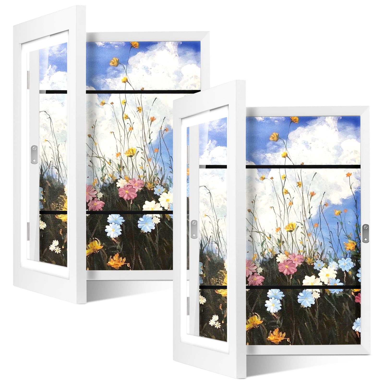 2 Pack Kids Art Frames 11x14 - Front Opening Changeable Picture Frames for Children's Artwork, Holds 150 Drawings - White Display Storage Frames for Home, School, Classroom & DIY Crafts - Perfect for Kids Room Decor & Art Projects