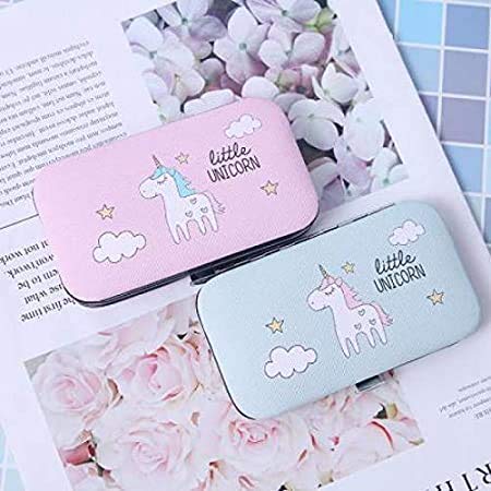 7-in-1 Portable Manicure Pedicure Kit with Unicorn Design - Compact Nail Care Set for Travel (Random Colors) | Perfect for Home, Salon & On-The-Go Nail Grooming