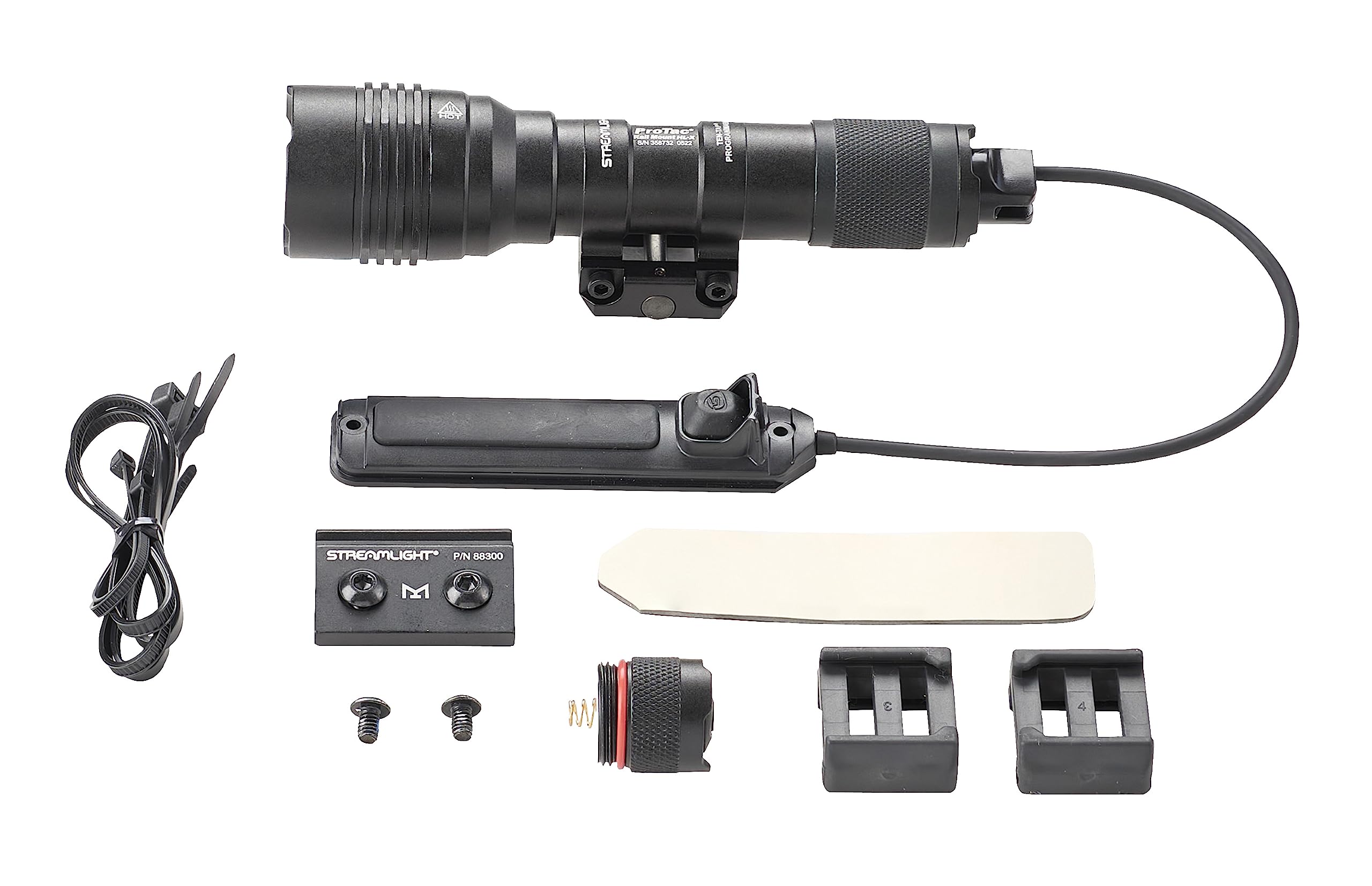 Streamlight 88066 ProTac Rail Mount HL-X 1000-Lumen Tactical Flashlight with Remote Switch | Weapon Light for Rifles & Shotguns | Includes CR123A Batteries & Mounting Clips | Ideal for Hunting, Home Defense & Tactical Operations
