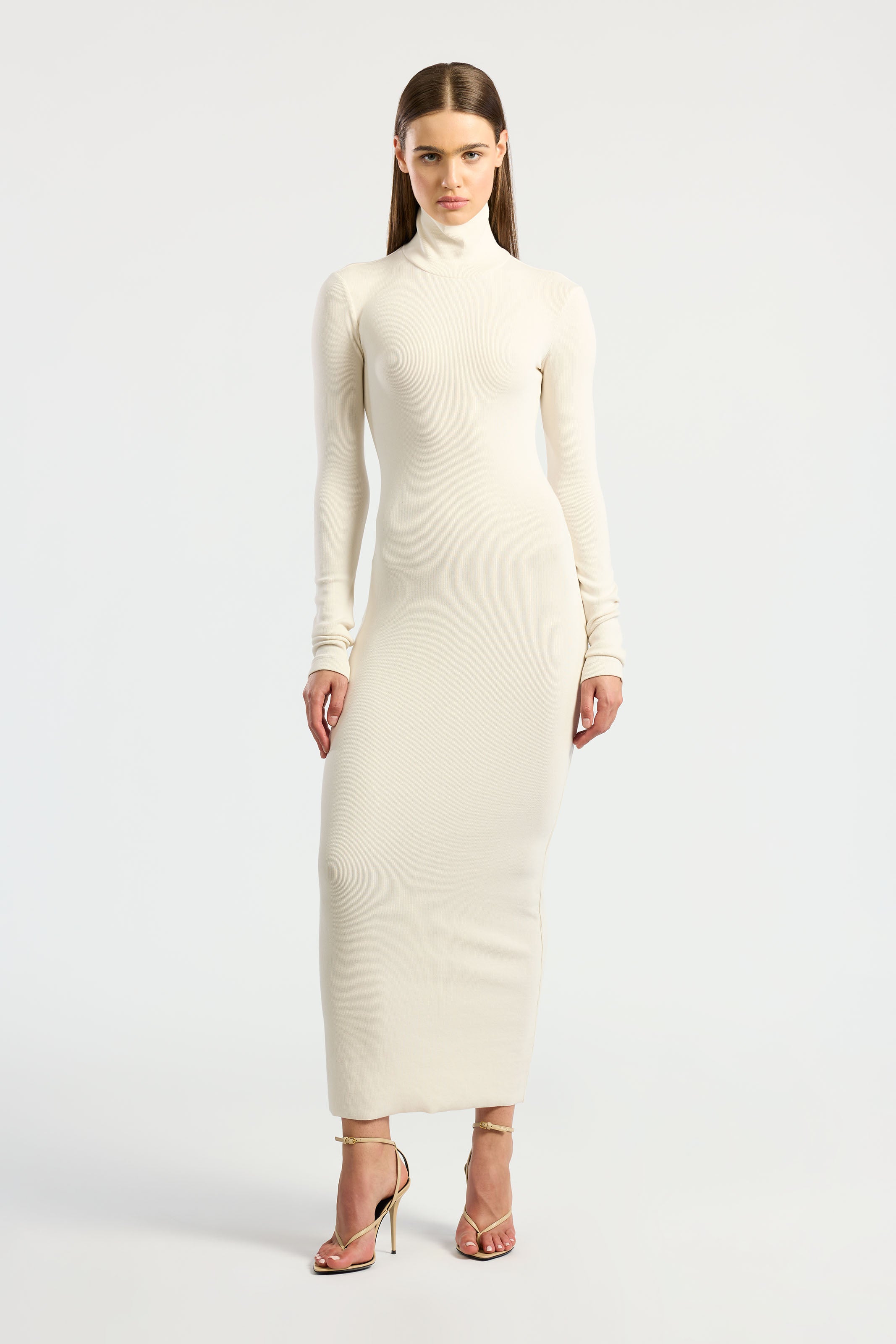 Verona Turtleneck Maxi Dress for Women - Elegant Long Sleeve Winter Dress for Holiday Party & Formal Occasions