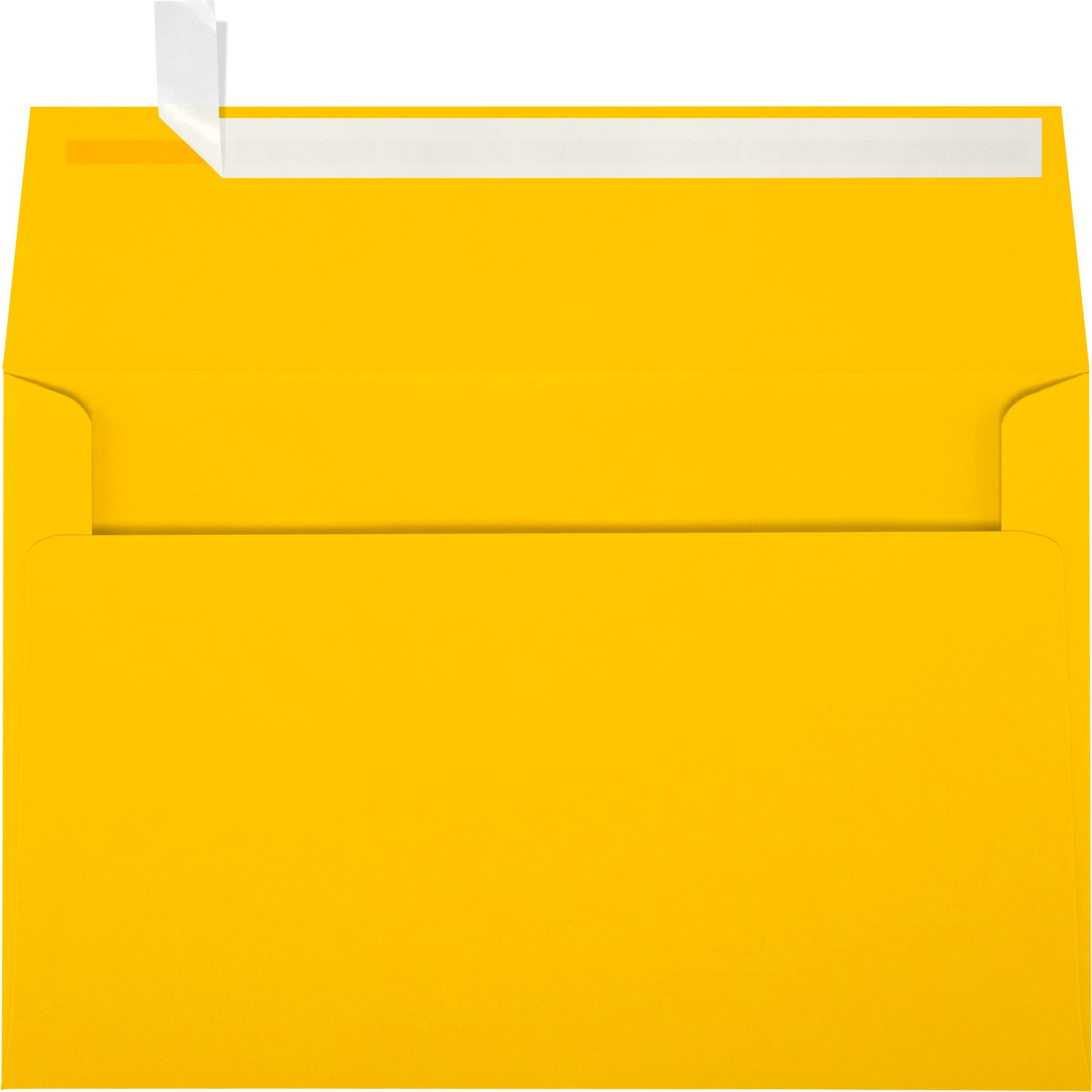 Premium LUXPaper A9 Printable Invitation Envelopes - 80 lb. Sunflower Yellow, 5 3/4 x 8 3/4 Size, Peel & Press Seal, 1000 Pack for Wedding Invitations, Business Cards & Greeting Cards | Perfect for DIY Events, Corporate Mailings & Special Occasions