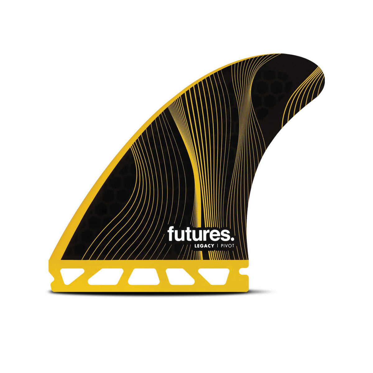 Futures Thruster P8 HC Legacy Series Surfboard Fin - High Performance Pivot Fin for Shortboards - Yellow - Ideal for Quick Turns and Responsive Surfing in Small to Medium Waves