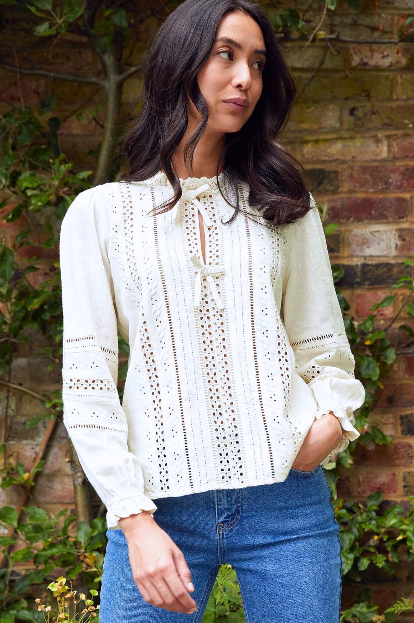 Elegant Ivory Caren Blouse for Women - Soft & Comfortable Casual Top for Office, Dating & Everyday Wear