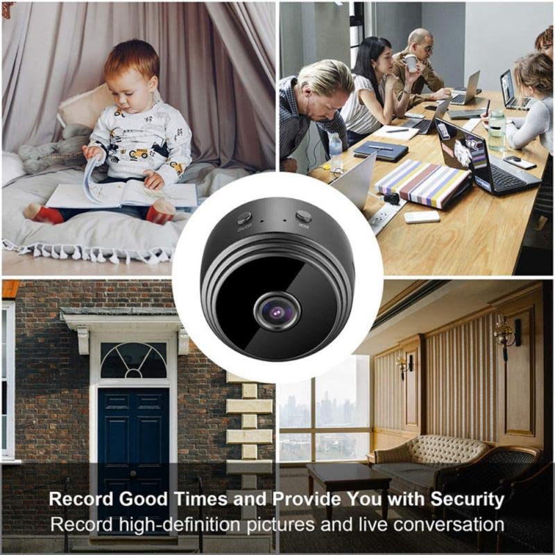 1080p HD Mini WiFi Hidden Camera with Audio - Wireless Nanny Cam for Home Security, Indoor Surveillance, Wide Angle Remote View, Motion Detection & Night Vision | Perfect for Baby Monitoring, Pet Watching & Office Security