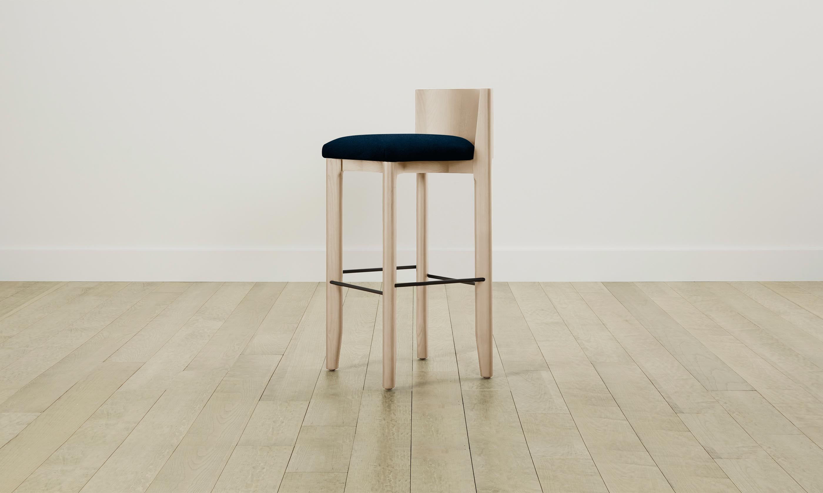 Premium Mohair Admiral Bar & Counter Stool - Modern Kitchen & Dining Stool for Home Bar, Breakfast Nook, and Restaurant Use