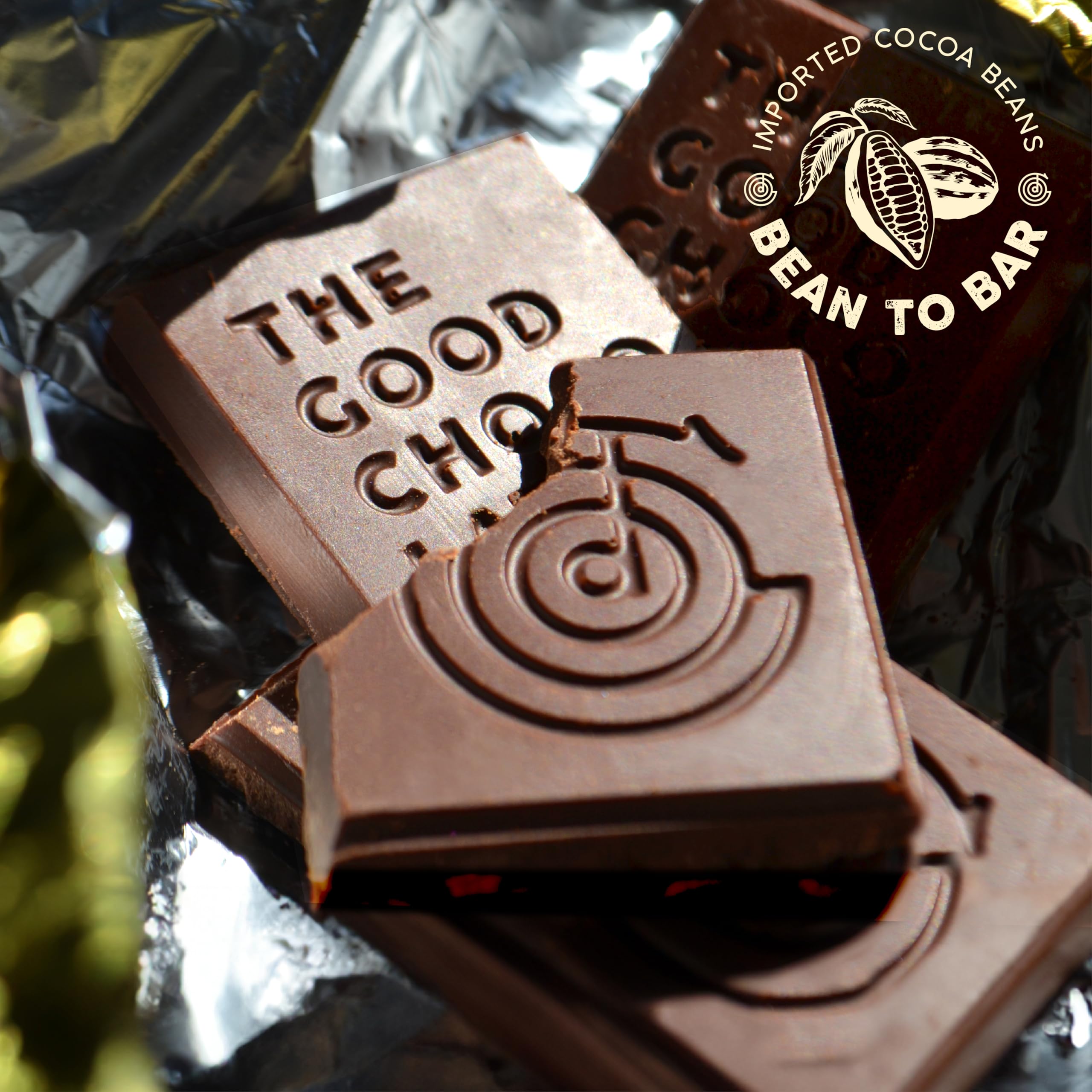 The Good Chocolate - Keto Dark Chocolate Bars, Zero Sugar, Low Carb Snack, Vegan Candy, 6-Pack | Perfect for Weight Loss, Diabetic-Friendly & Healthy Lifestyle