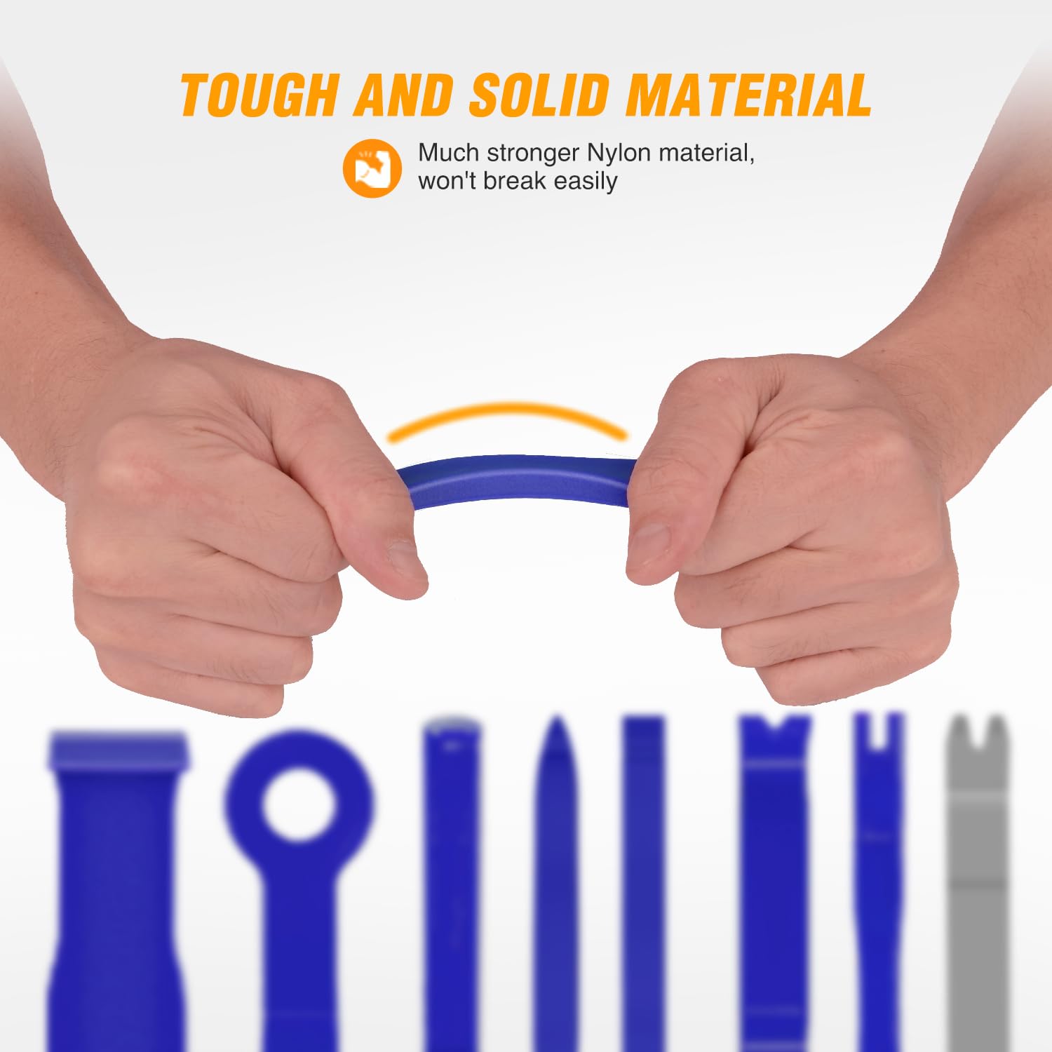 GOOACC 9PCS Auto Trim Removal Tool Kit - No Scratch Car Audio Dash & Window Molding Fastener Remover Set (Blue) - Perfect for Car Stereo Installation, Interior Detailing & DIY Auto Repair