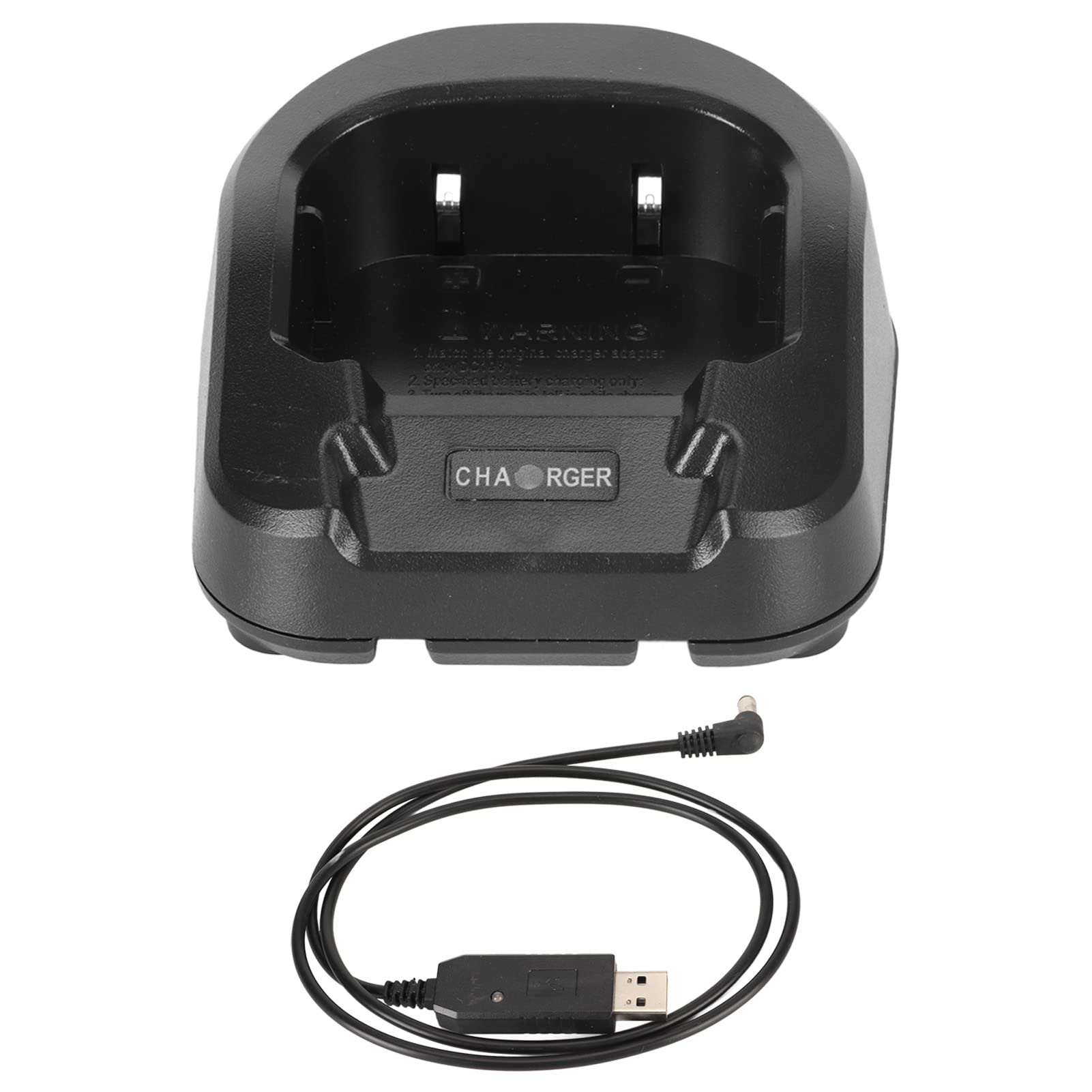 2 Way Radio Battery Charger - USB Cable Desk Charger with LED Indicator Light | Multipurpose Charging Station for BAOFENG UV-82/UV-82HP/UV-82L Series | Perfect for Emergency Communication, Outdoor Adventures & Security Operations