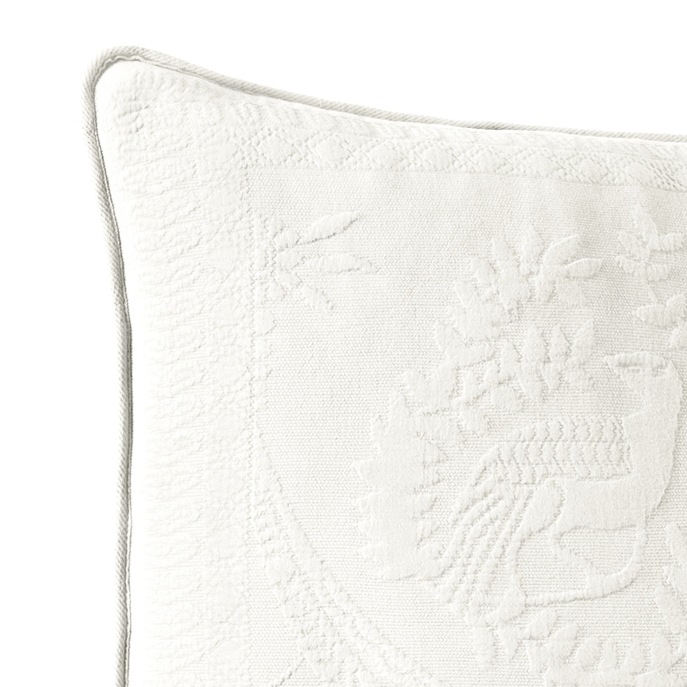 King Charles 13989BEDDKNGWHI Luxury Matelasse Bedspread Set - King Size Bedding with Matching King Shams, 26x26 Euro Shams & 20x20 Decorative Pillow in White - Perfect for Master Bedroom Decor & Guest Room Elegance