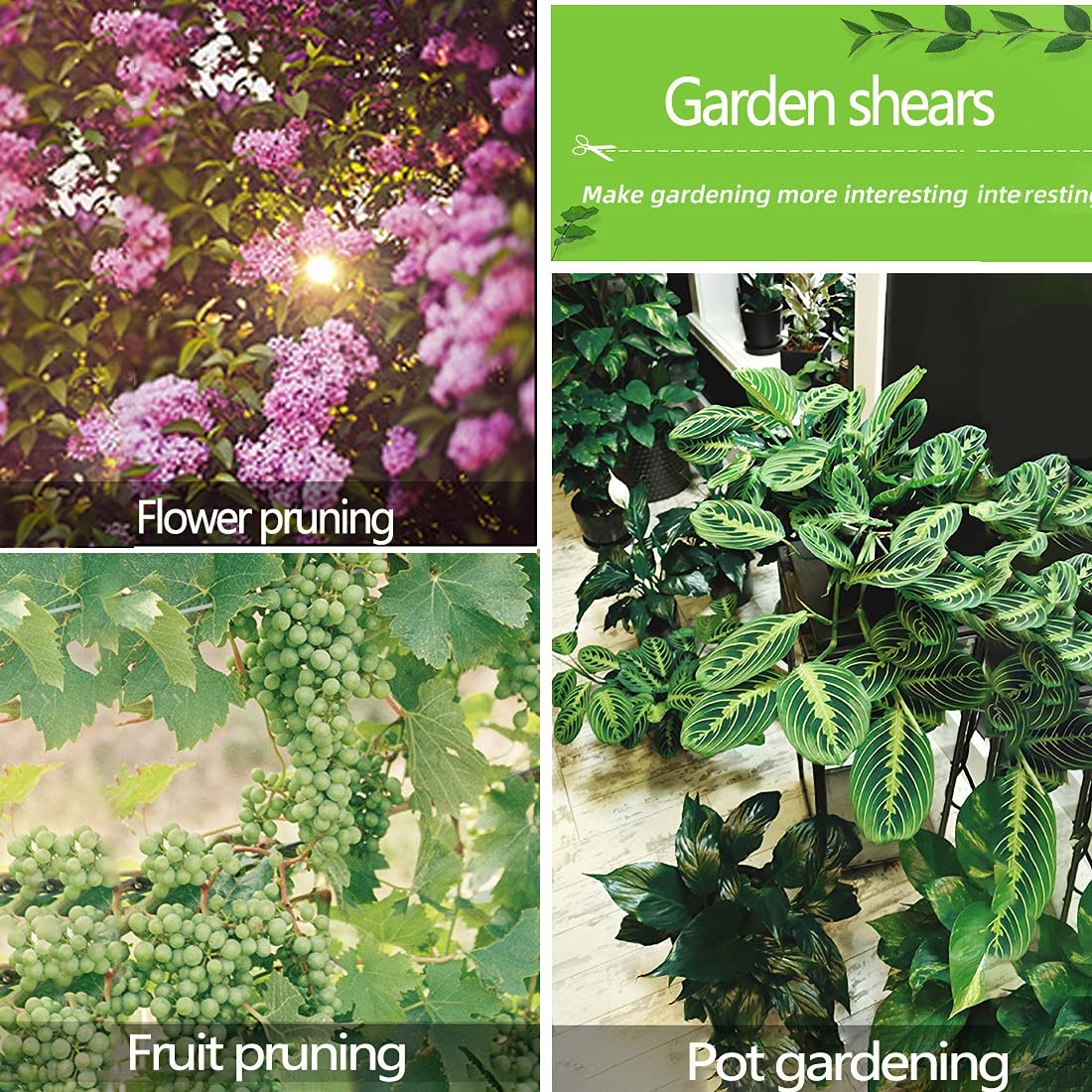 Premium Gardening Scissors - Professional Hedge Clippers & Rose Pruners for Trimming Branches, Shrubs, and Plants | Ideal for Home Gardeners, Landscaping, and Outdoor Plant Care (Gold)