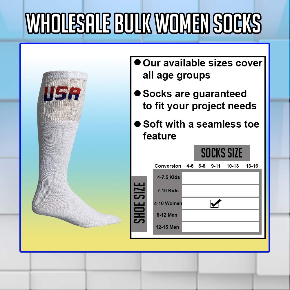 Yacht & Smith USA Pride Wholesale Cotton Socks for Men, Women & Kids - Patriotic American Flag Themed Crew Socks | Perfect for 4th of July, Memorial Day & Everyday Wear