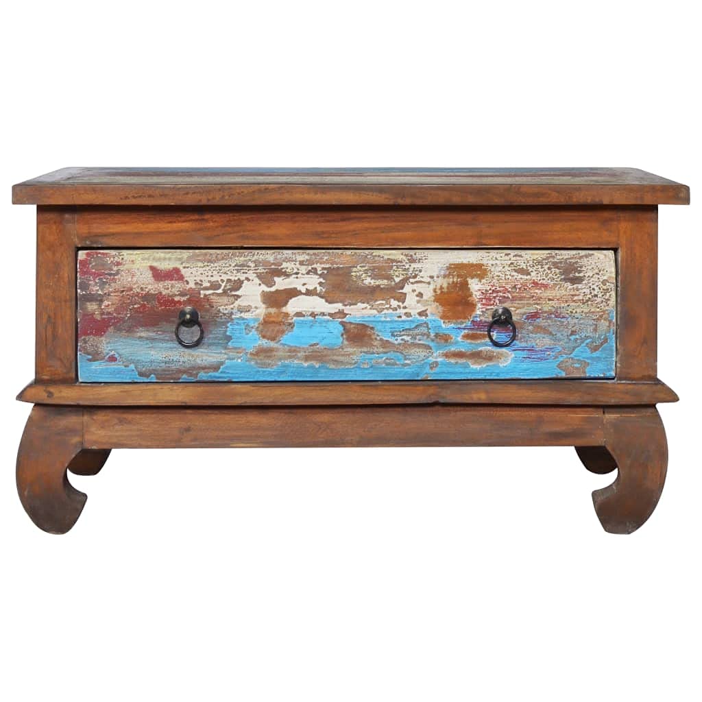 Modern Reclaimed Teak Wood Coffee Table 31.5