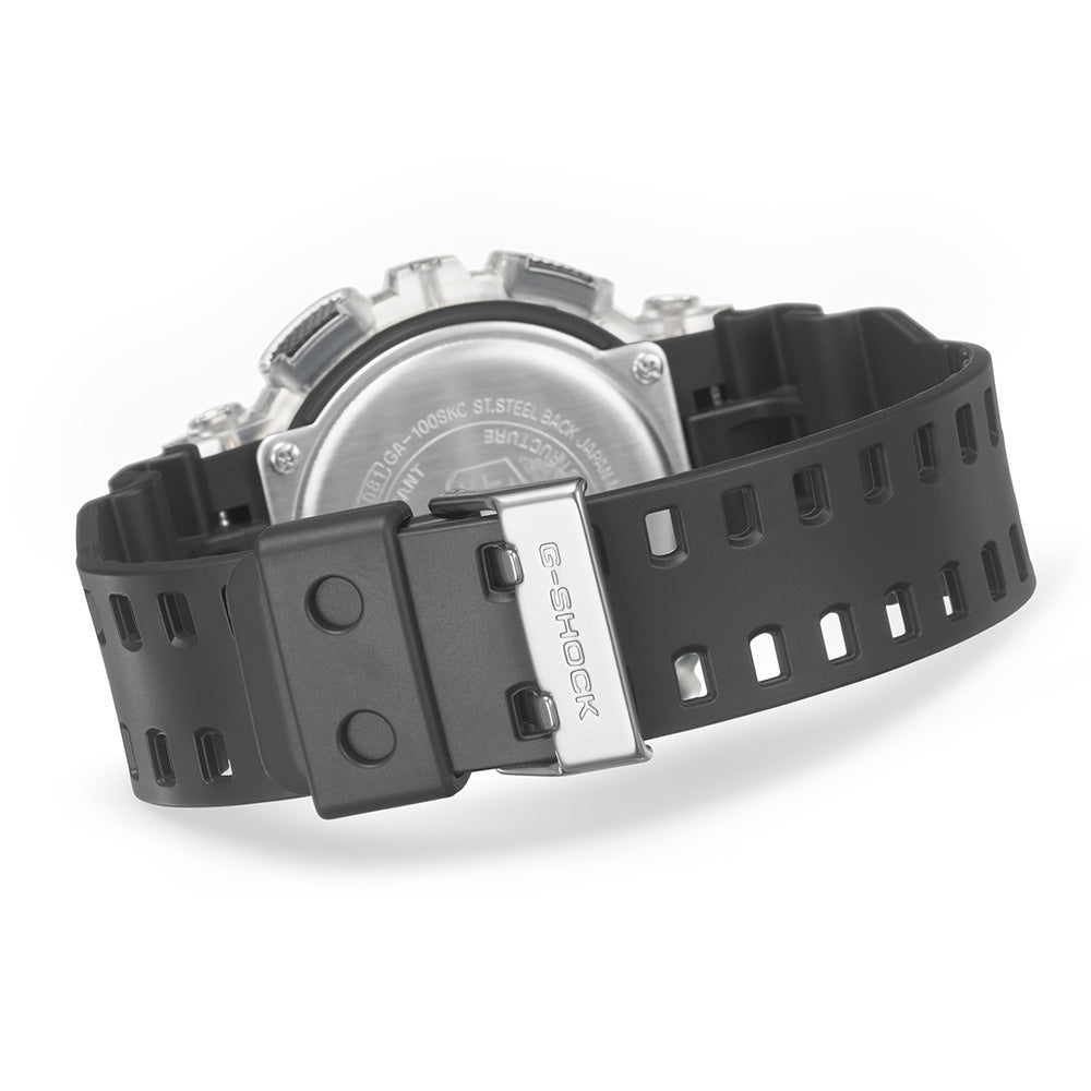 G Shock GA100SKC 1A Transparent Digital Analog Watch - Stylish Sport Watch for Men, Water Resistant & Shockproof - Perfect for Outdoor Activities, Running, and Workouts
