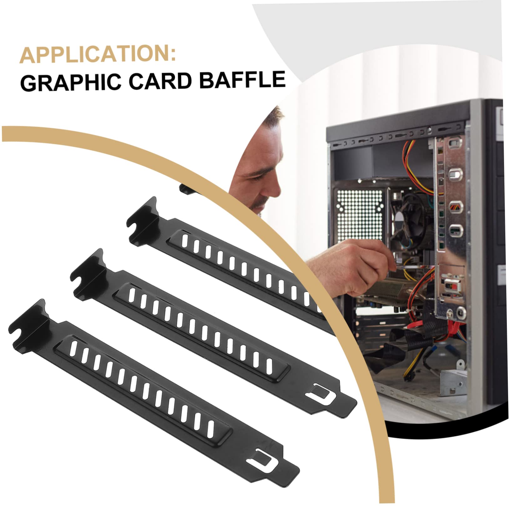 20PCS Stainless Steel GPU Bracket Blanking Plates - PCI Expansion Slot Covers for Computer Case Accessories, PC Chassis Block & Baffle | Perfect for Gaming Rigs, Workstations & Custom PC Builds