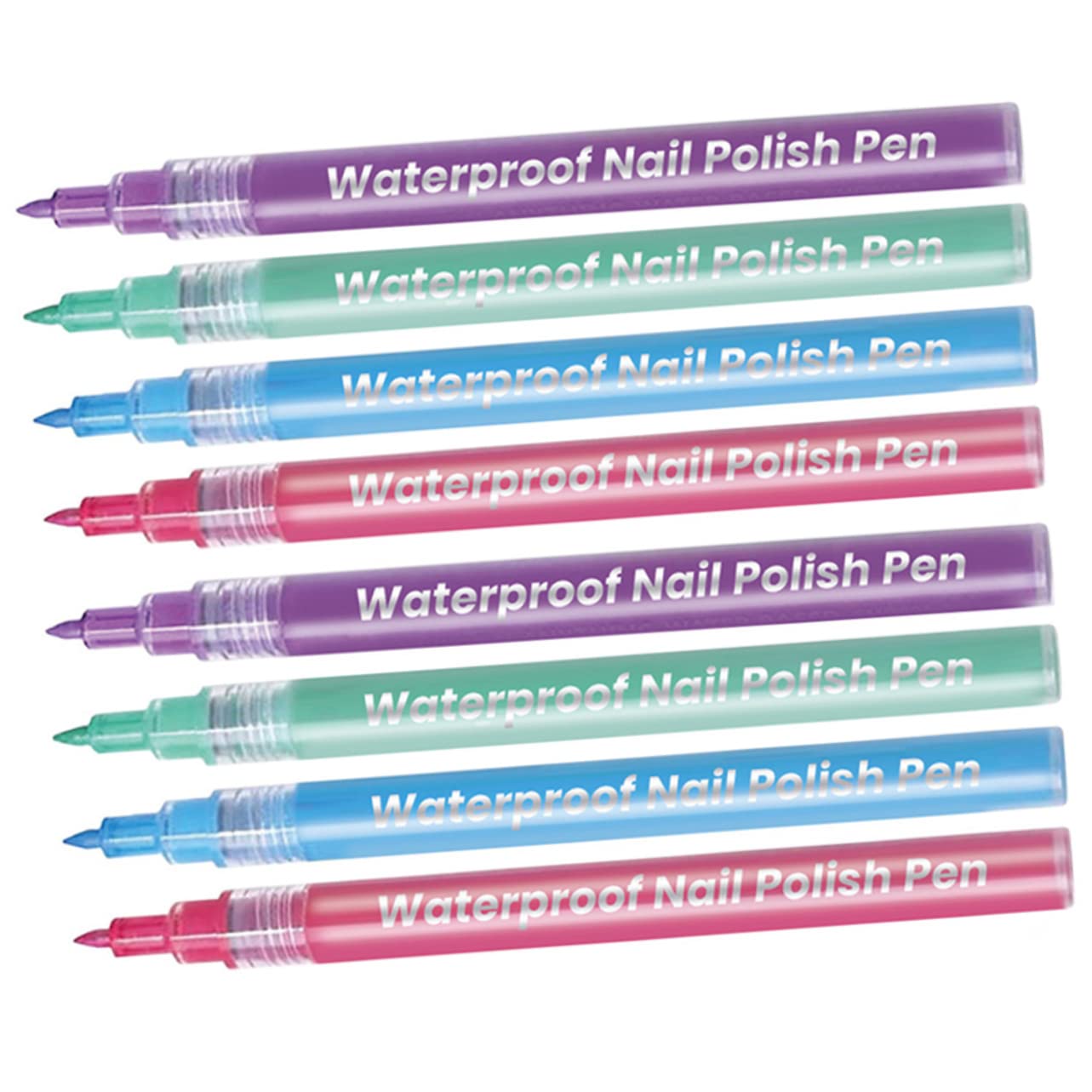 Lurrose 8pcs Nail Art Pens Set - Professional Acrylic Paint Pens for French Manicure, Nail Design & Graffiti | Perfect for Salon, Home DIY & Nail Tech Accessories