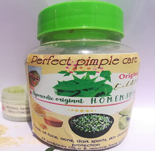 Best Herbal Acne & Pimple Fighting Face Pack for Acne-Prone & Oily Skin | Dark Spot & Pimple Removal Treatment with Multani Mitti, Neem & Sandalwood | Organic Natural Face Mask 250g (500) | Perfect for Daily Skincare Routine & Teenage Acne Treatment