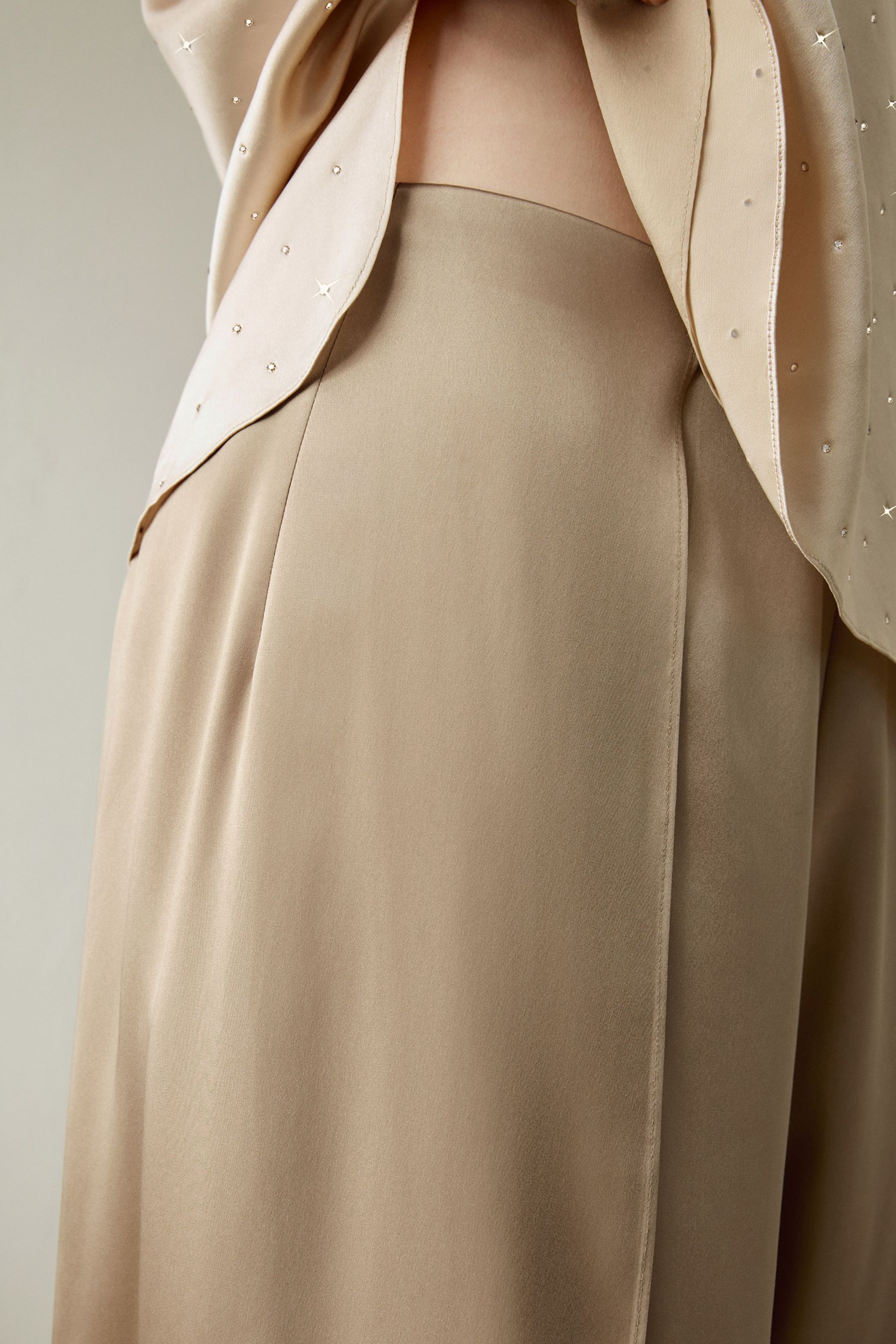 Luxury Silk Charmeuse Wide Leg Pants for Women - Soft Flowy Palazzo Trousers - Perfect for Office, Evening Out & Special Occasions