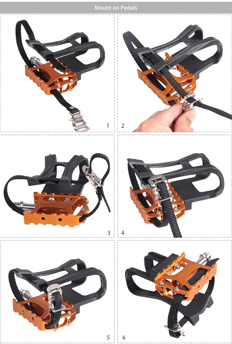**Garneck 4-Pack Bike Rack Straps – Heavy-Duty Wheel Stabilizer & Pedal Clips for Exercise Bikes, Spin Bikes & Outdoor Cycling – Secure Your Ride for Indoor Workouts & Outdoor Adventures**
