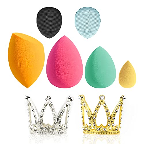 Dolovemk 8PCS Multi-Functional Beauty Sponge Blender Set - Foundation & Makeup Sponges with Mini Holder & Drying Stand | Perfect for Liquid, Cream & Powder Makeup Application | Professional Makeup Tools for Flawless Blending