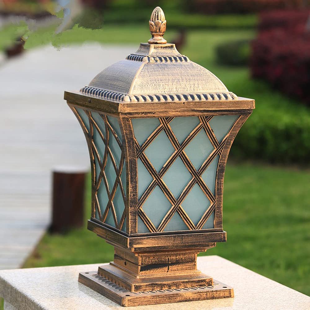 Outdoor Porch Column Post Lights - Waterproof Aluminum & Glass Patio Path Lamps for Fence, Pillar, Gate & Deck - Perfect for Rural Homes, Gardens & Outdoor Spaces