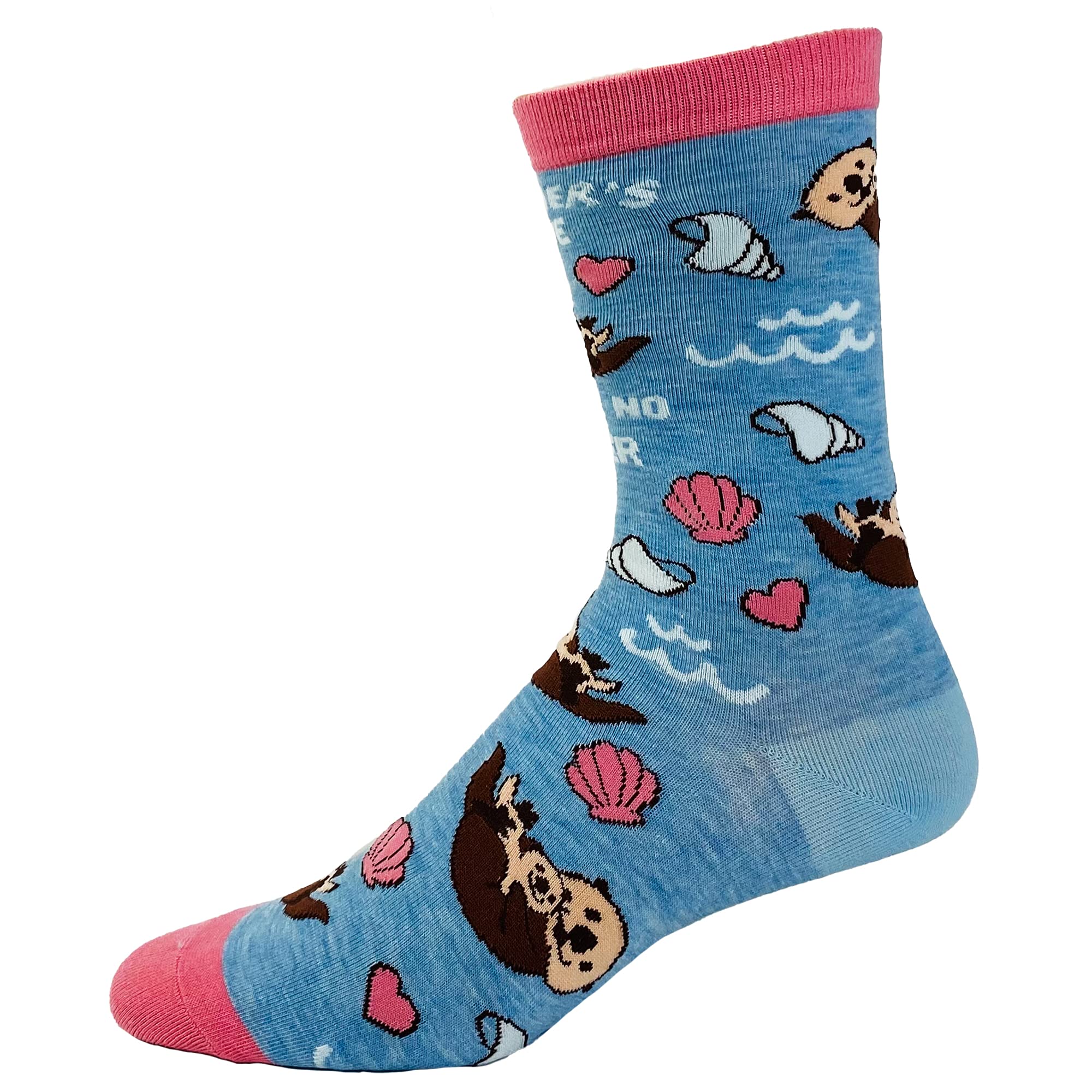 Funny Mother's Day Socks - Crazy Dog Women's 'A Mother's Love Is Like No Otter' Novelty Beach Socks | Perfect Gift for Mom, Ocean Lovers & Otter Enthusiasts | Great for Holidays, Birthdays & Relaxing at Home