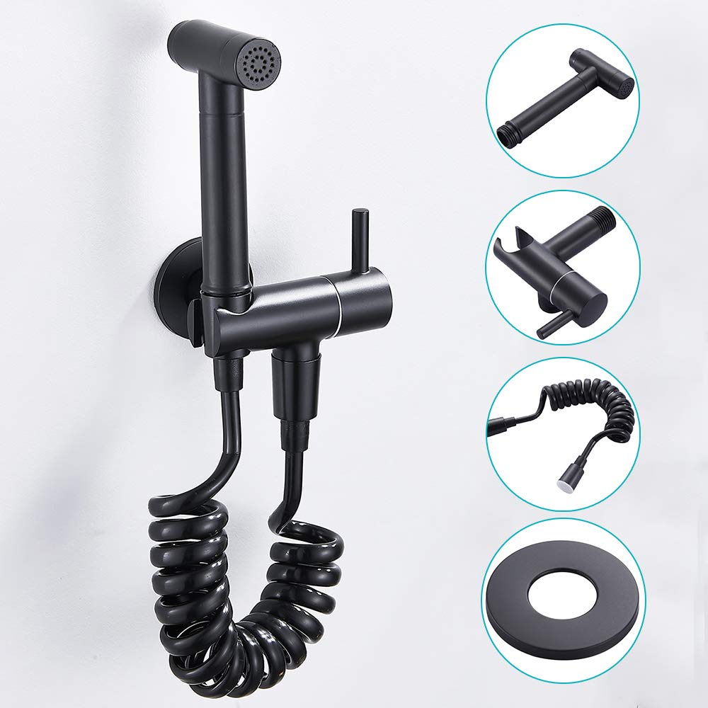 BlackSprayer Brass Cloth Diaper Washer & Shower Sprayer Set - Wall Mounted Portable Bathroom Shower Tap with Single Cold Water - Perfect for Baby Care, Pet Washing & Household Cleaning
