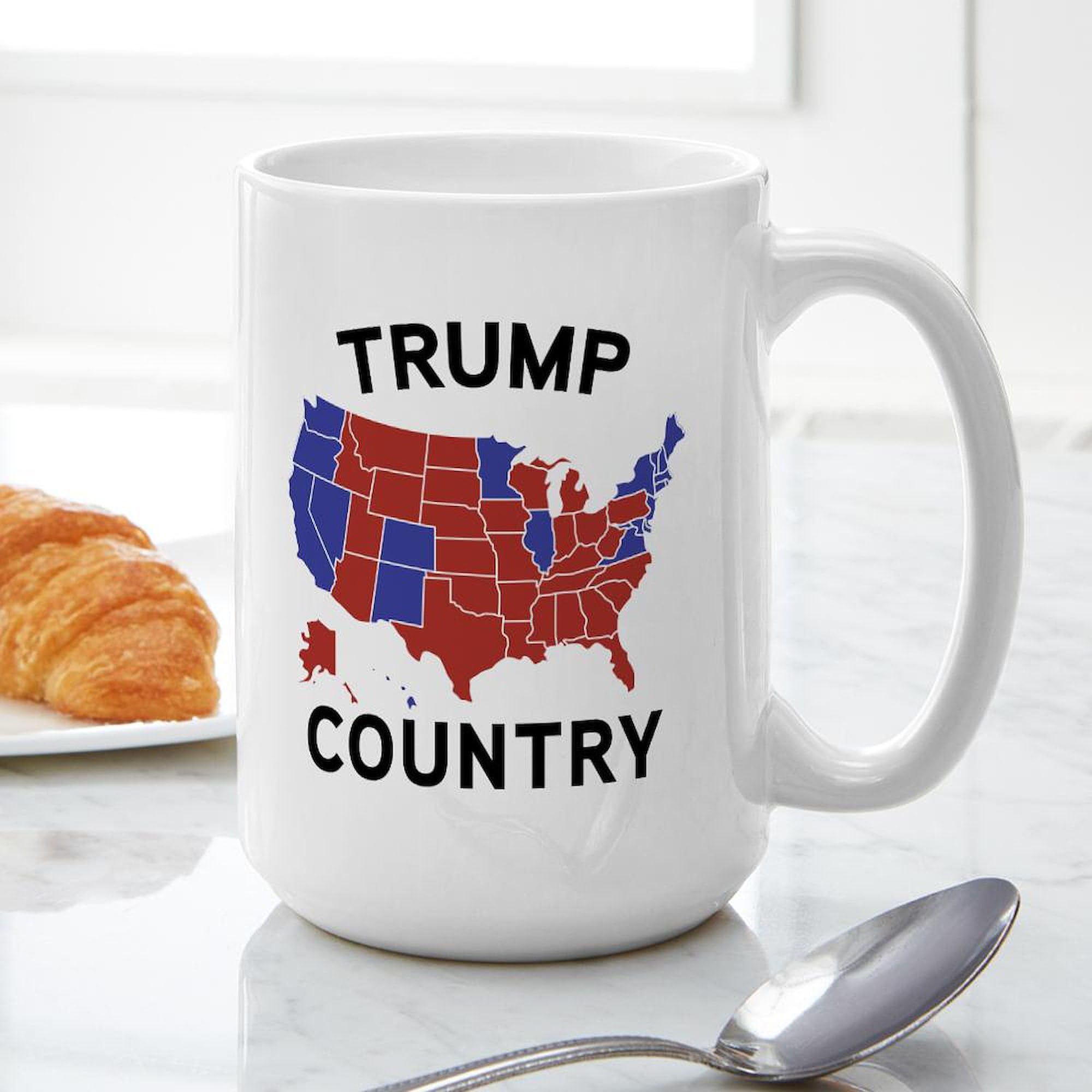 Trump Country Mug 15 oz (444 ml) - Ceramic Coffee Cup with Handle - Perfect for Tea, Coffee & Hot Drinks at Home, Office or Gifts