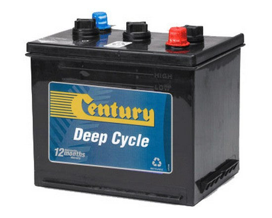 Century Heavy Duty Deep Cycle Battery 12V DC 6V 105Ah - Marine, RV, Solar Power & Off-Grid Applications - Long Lasting Deep Cycle Battery for Boats, Campers & Renewable Energy Systems