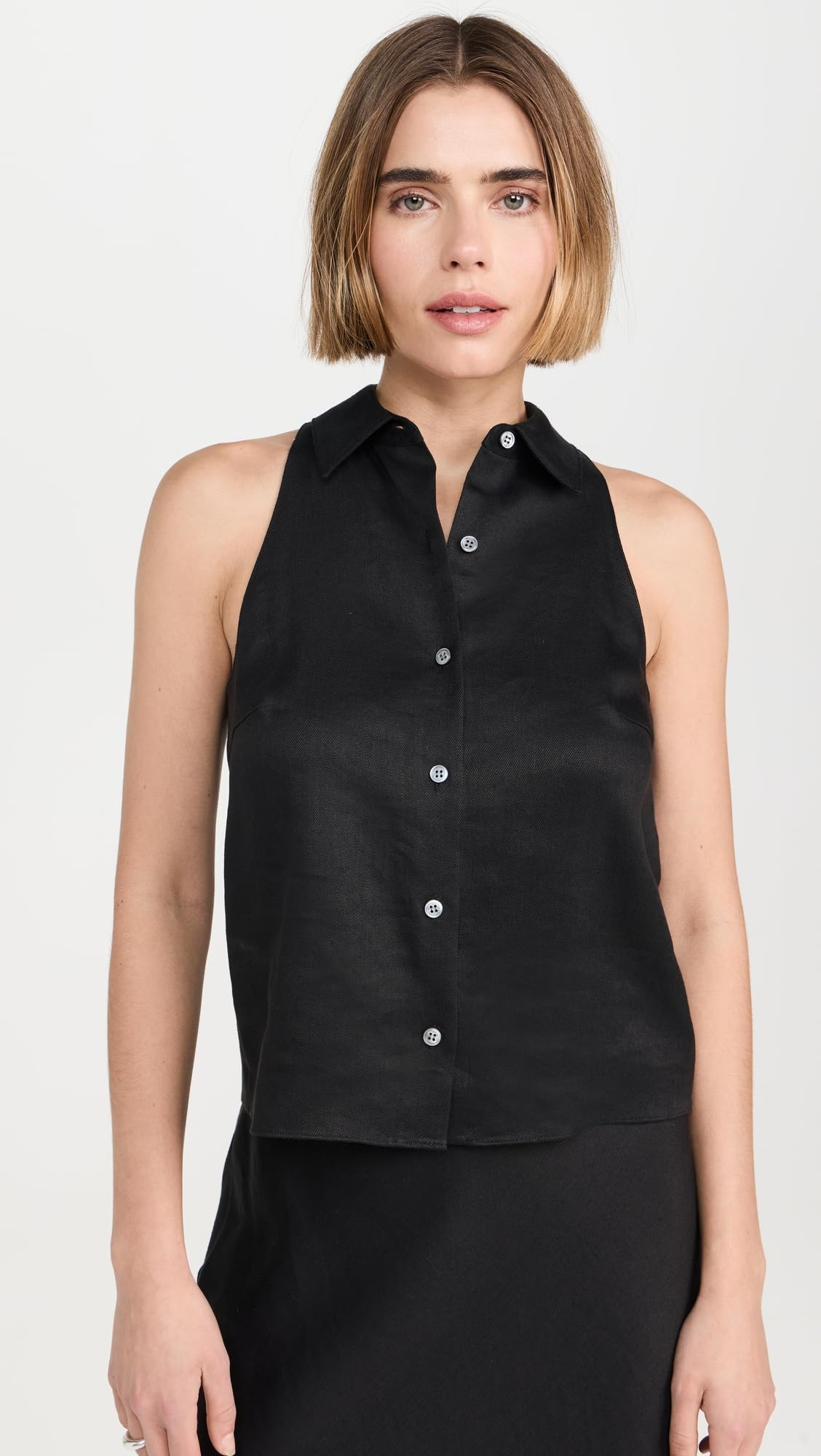 Theory Women's Halter Neck Shirt - Elegant Sleeveless Blouse for Summer | Office Wear & Casual Outfits | Perfect for Work, Date Night & Vacation