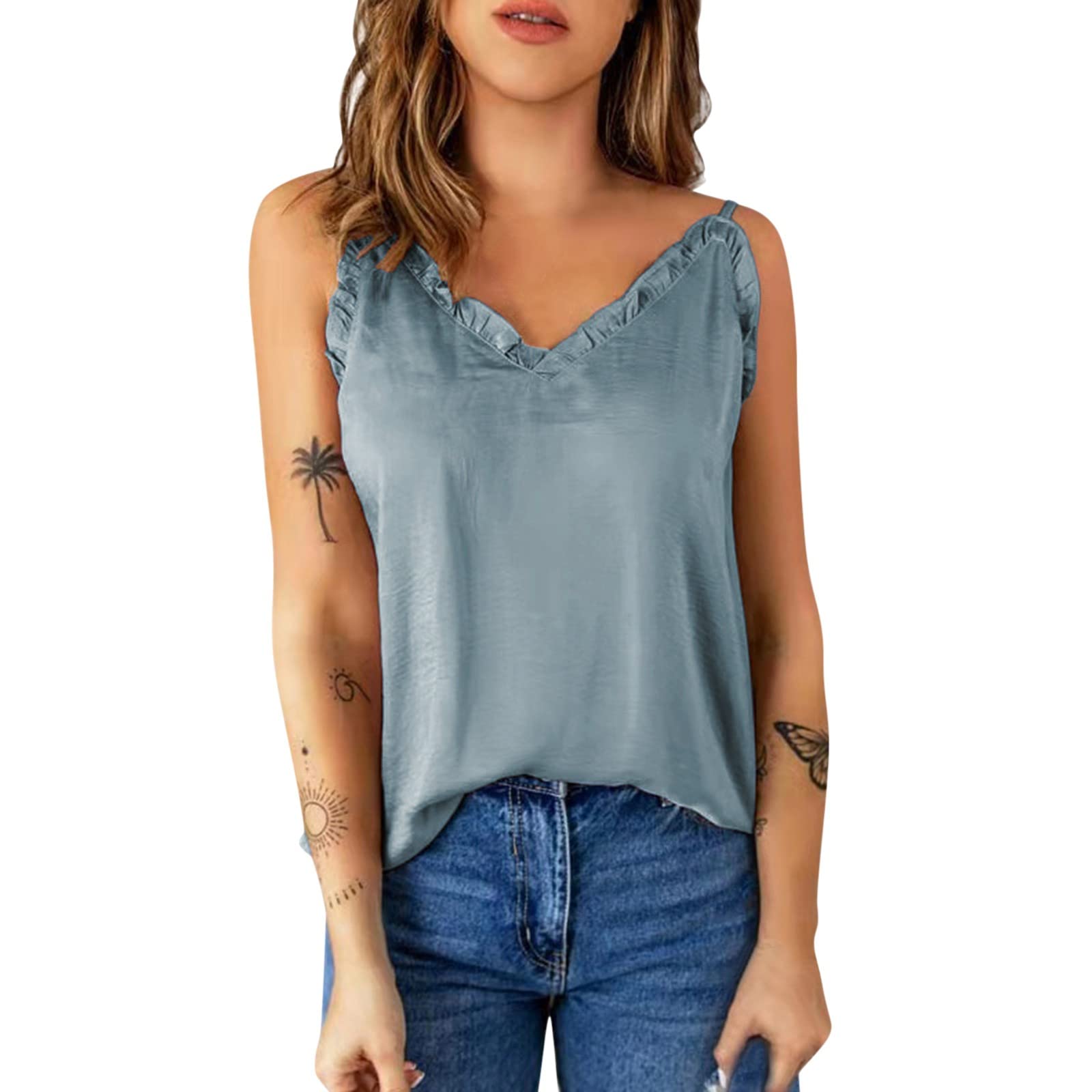 Women's Cropped Workout Tops - Plus Size Summer Casual Tunic Shirts for Yoga, Gym & Beach Vacation | Sexy Holiday Tank Tops