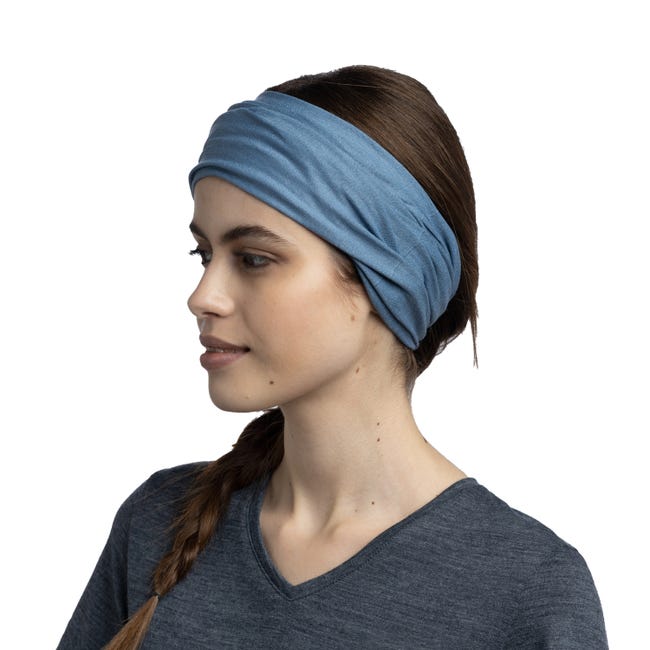 BUFF Coolnet UV Solid Slate Multifunctional Headwear - Sun Protection, Moisture Wicking & Breathable for Outdoor Activities, Hiking, Running & Travel
