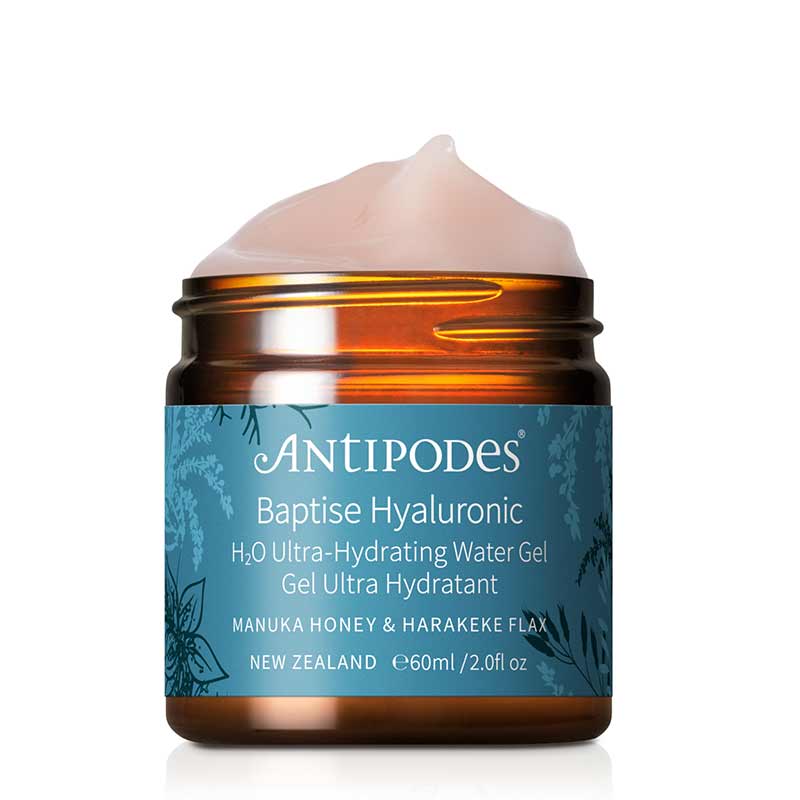 Antipodes Baptise H20 Ultra Hydrating Water Gel - Vegan Skincare for Dry & Sensitive Skin - Perfect for Daily Hydration & Nighttime Routine